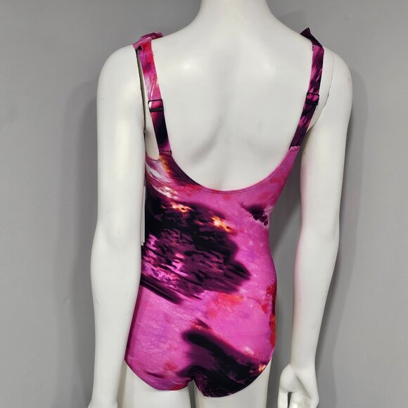 Dkny Ruffle Neck One-Piece Swimsuit - Picture 4 of 9